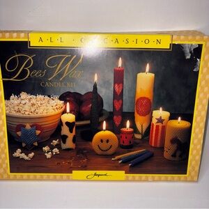 Bees Wax Candle Making Kit w/Treasure Charms Glitter Vintage Roll Up Candles